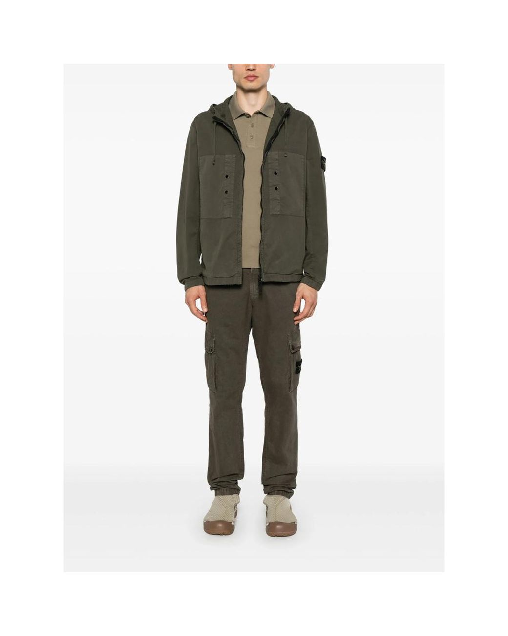 Stone Island Green Drawstring Jacket for men