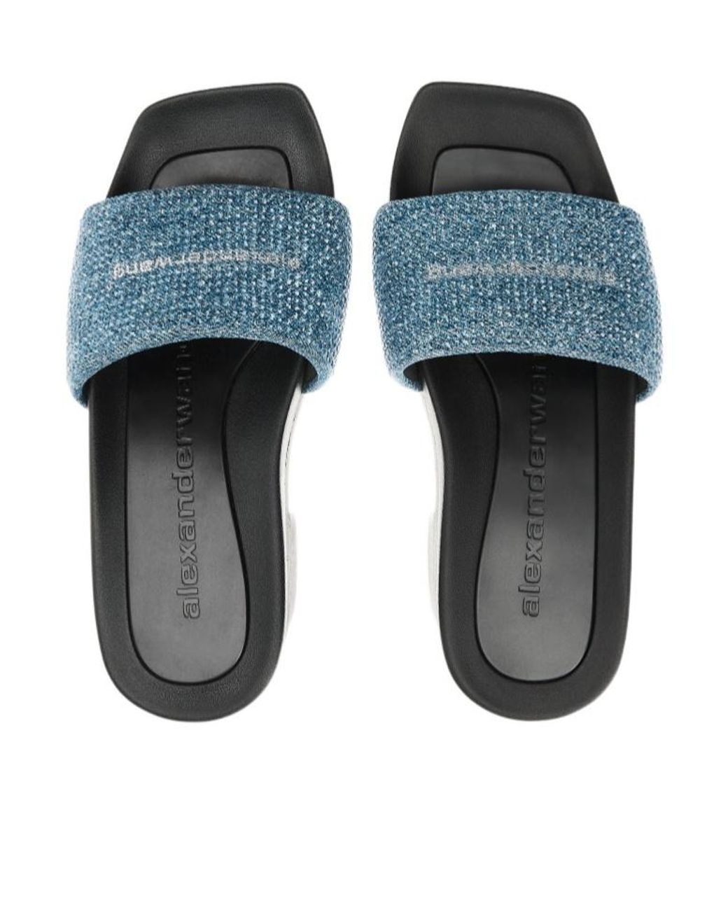 Alexander Wang Blue Hotfix Platform Heeled Sandals