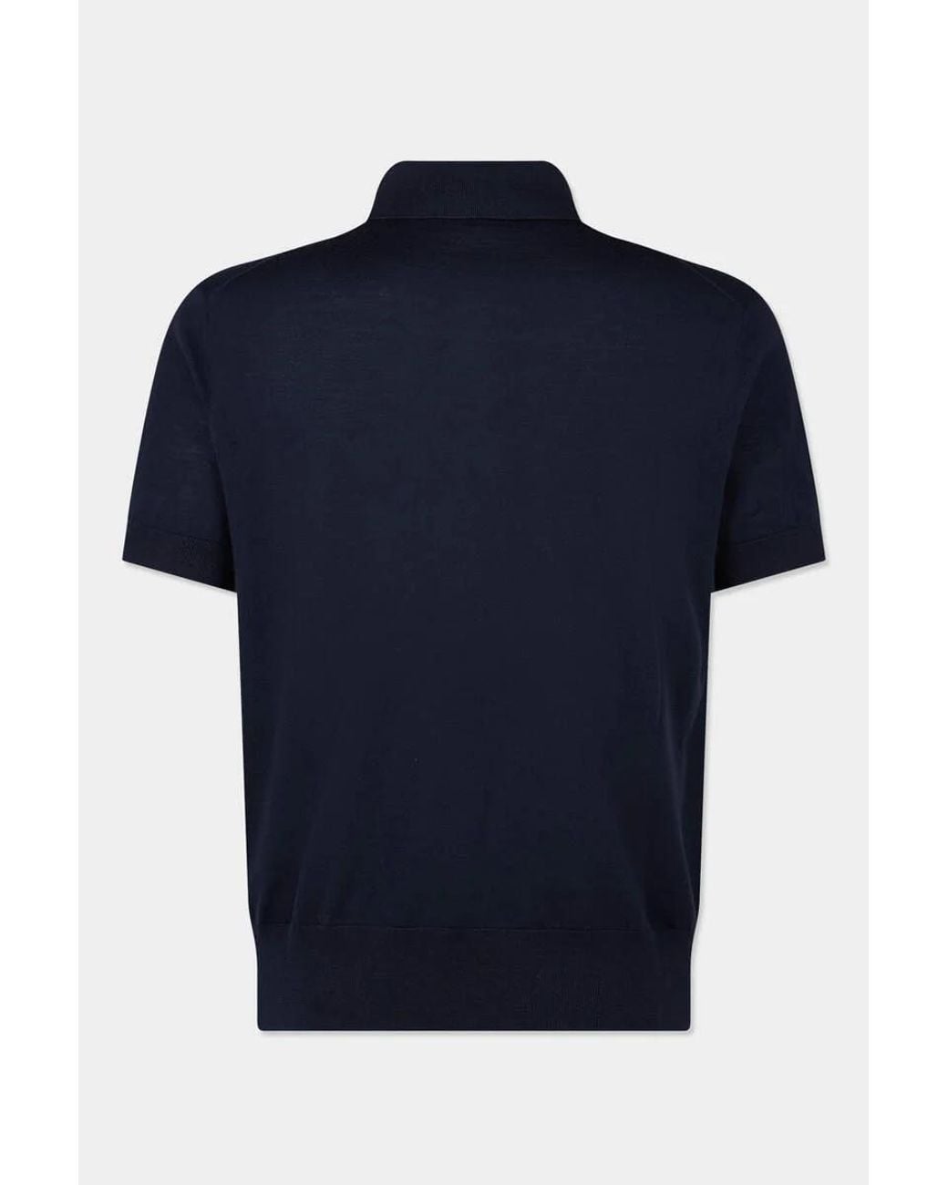DSquared² Blue Logo Embroidered Knitted Polo Shirt for men