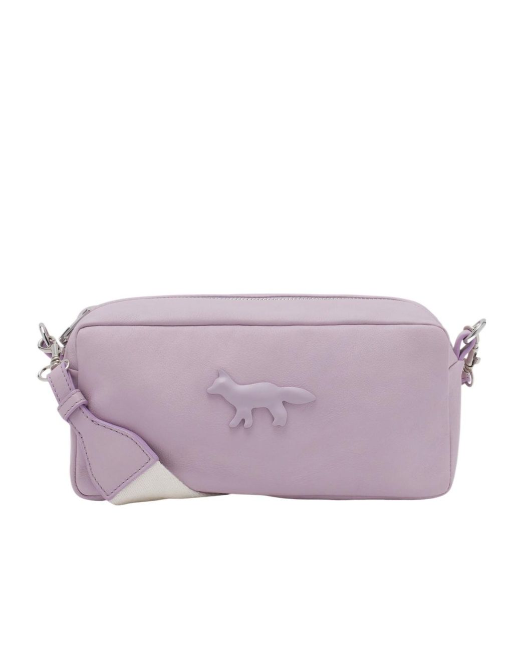 Maison Kitsuné Purple Fox Patch Shoulder Bag