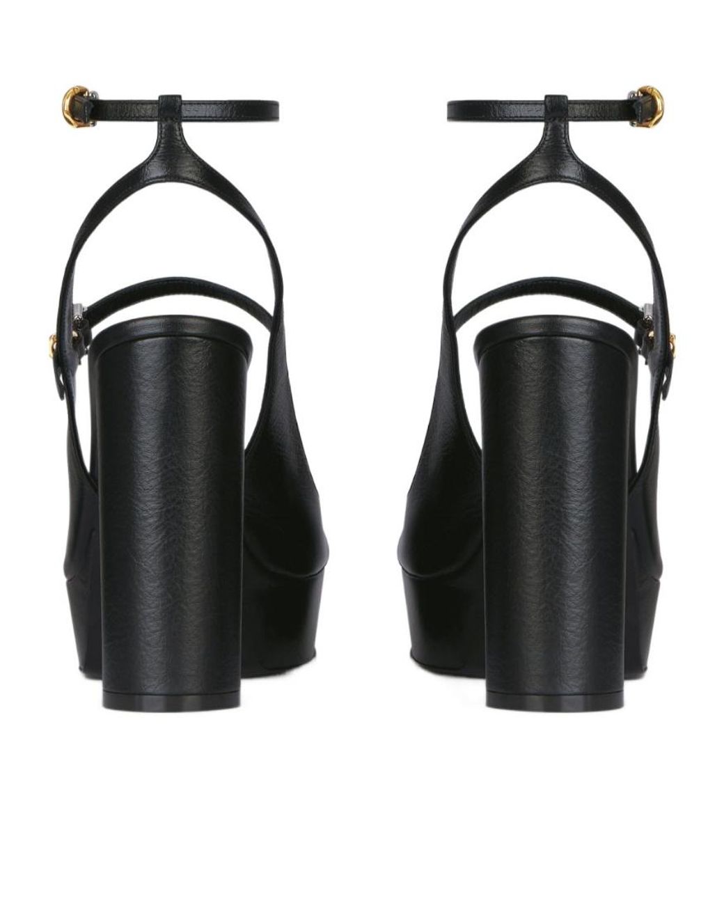 Givenchy Black Double Strapped Heeled Sandals