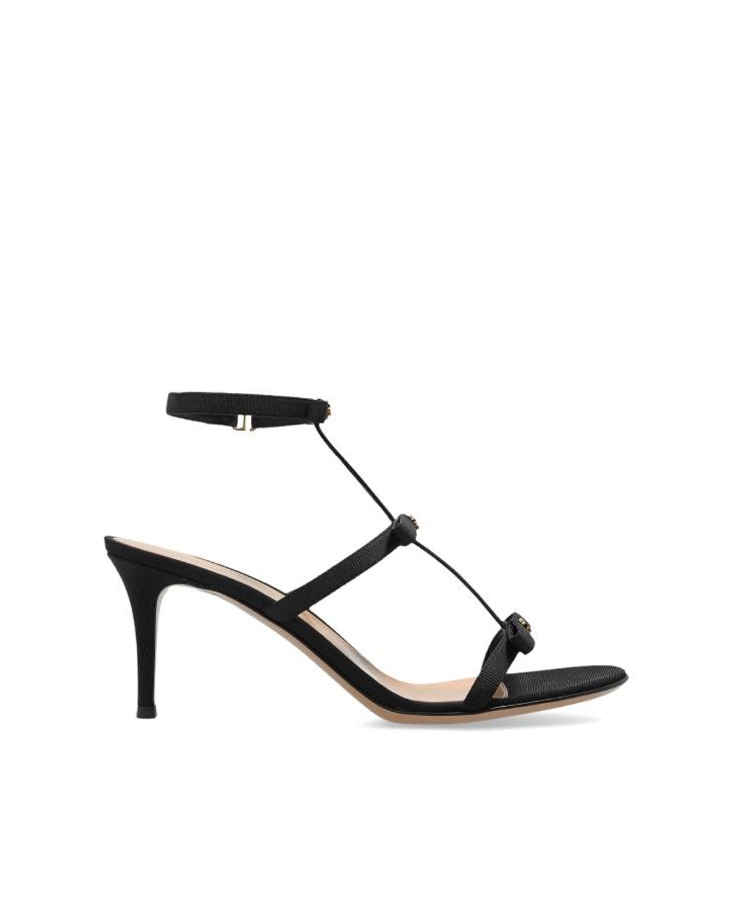 Gianvito Rossi Black Heeled Sandals 'Malou'