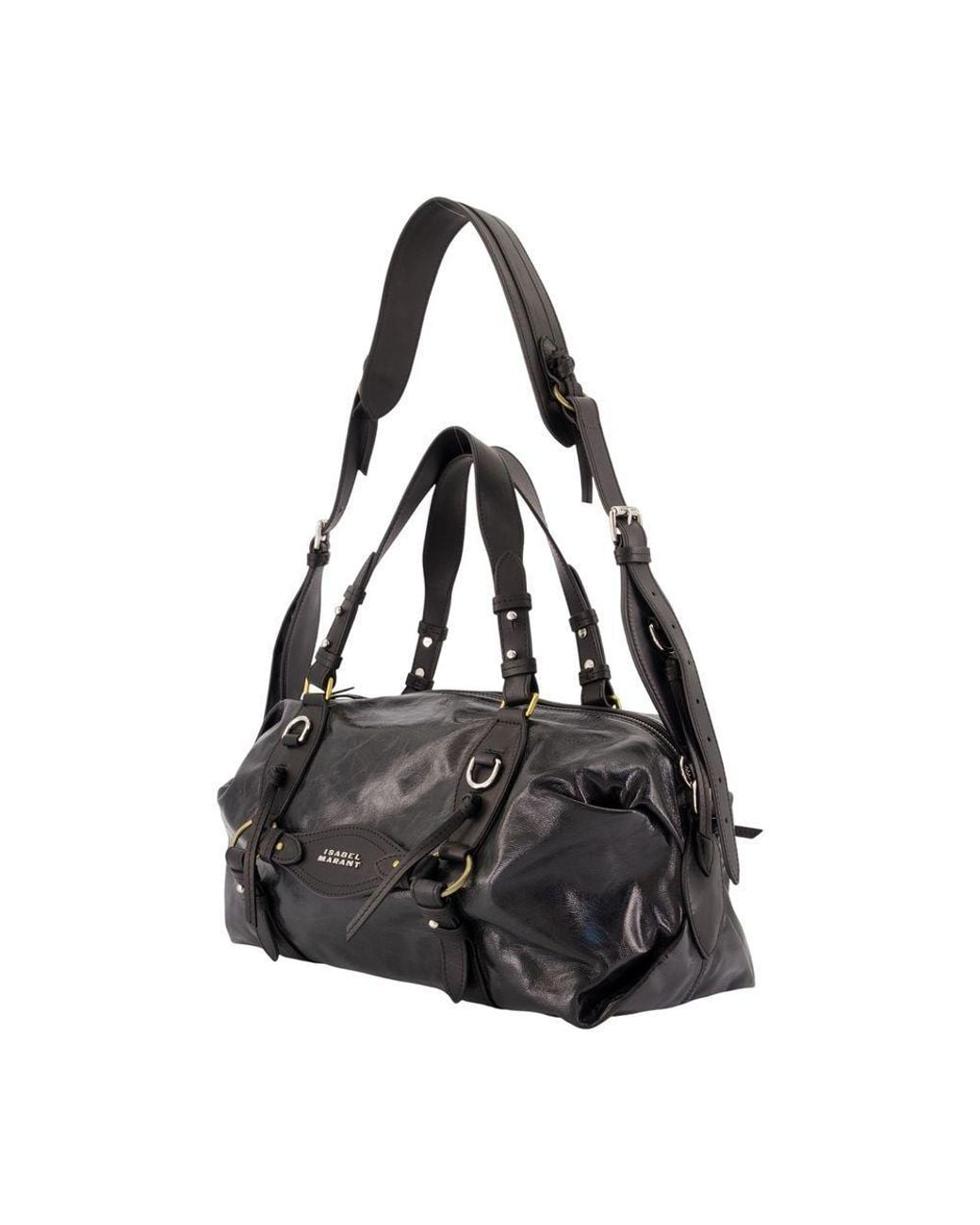 Isabel Marant Black Tilpa Buckled Shoulder Bag