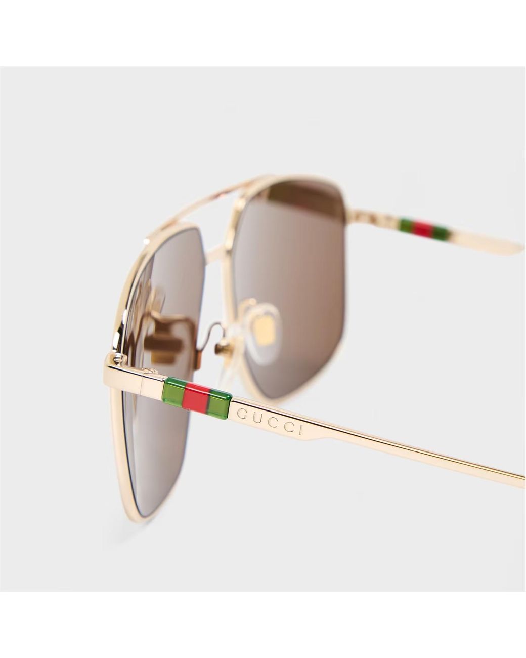 Gucci Brown Aviator Sunglasses for men