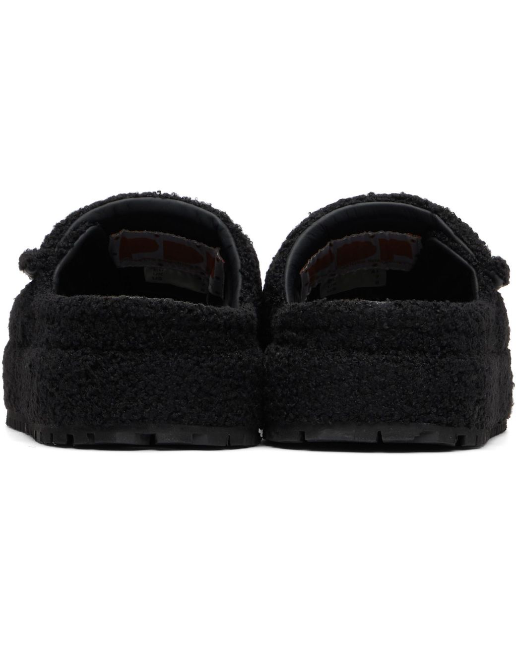PDF CHANNEL Black Fuzzy Sandals for men