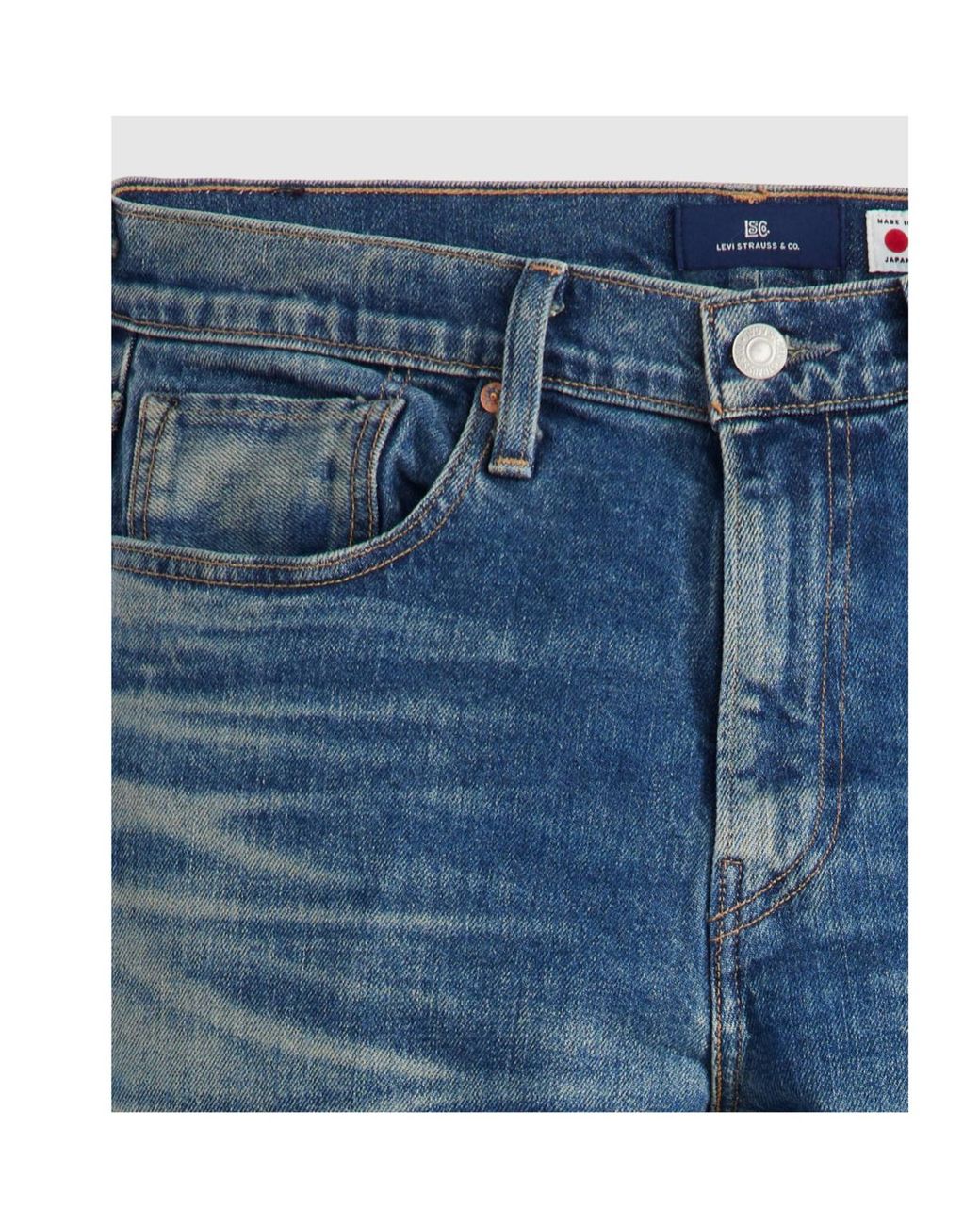 Levi's Blue 502 Taper Selvedge Jeans for men