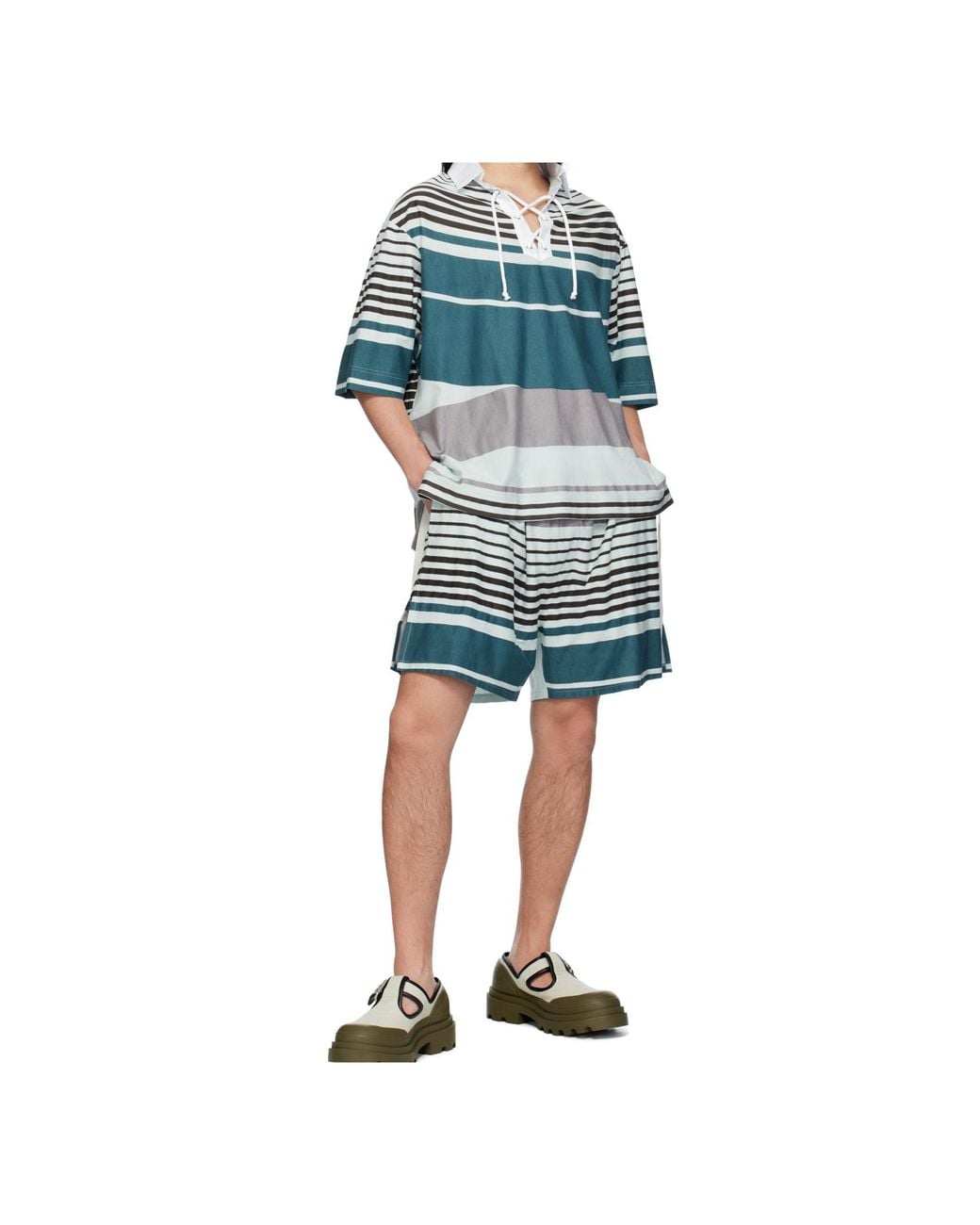 Craig Green Blue Wave Polo Shirt for men