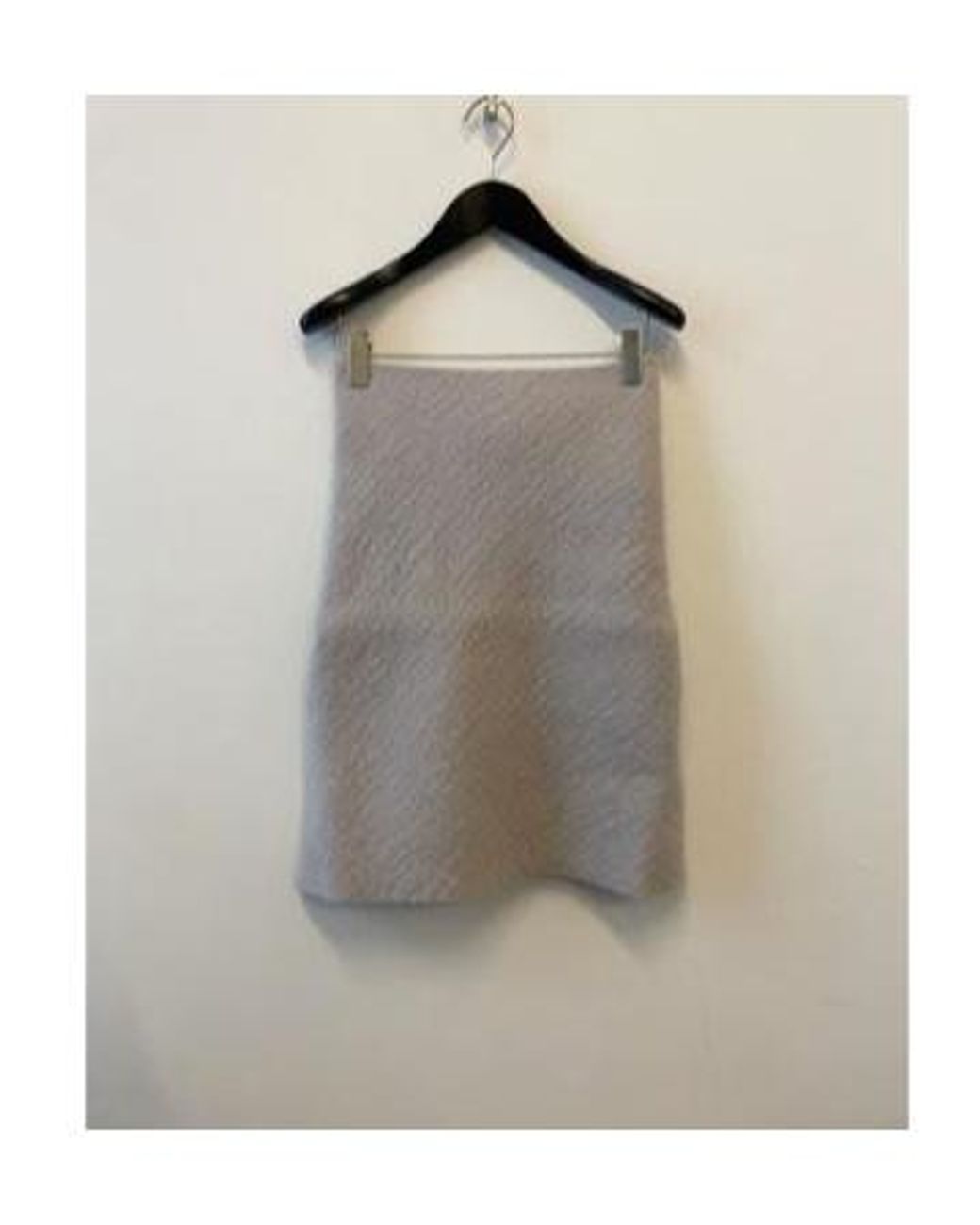 Rick Owens Gray Fine-Knit Virgin Wool Cowl Scarf