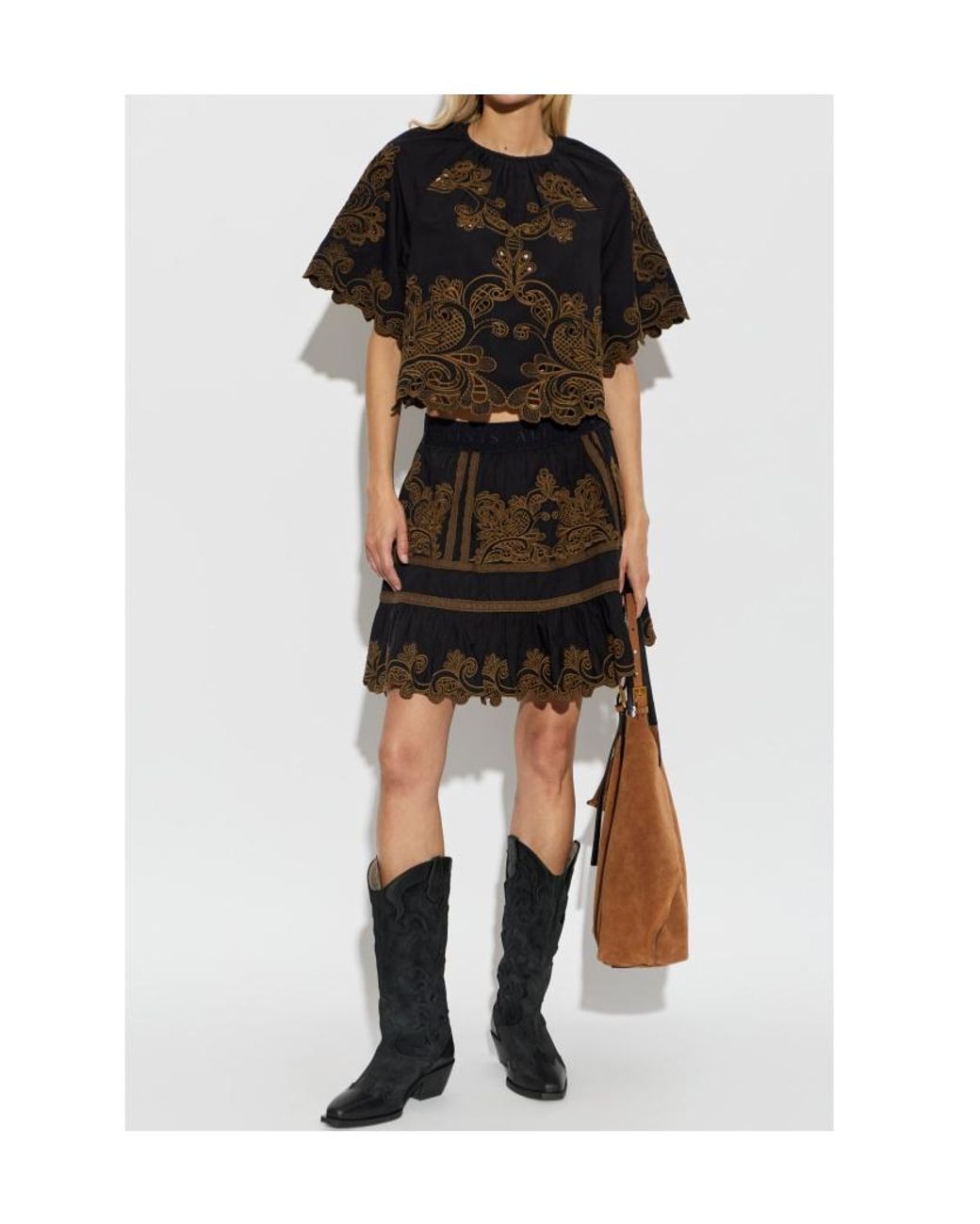 AllSaints Black Short-Sleeved Top
