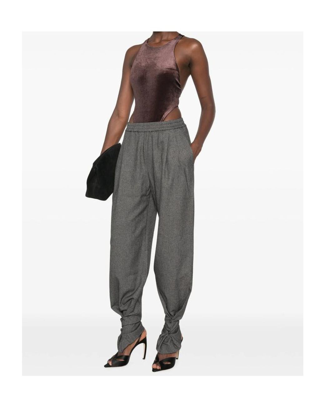 ANDAMANE Brown Fonda Halterneck Bodysuit for men