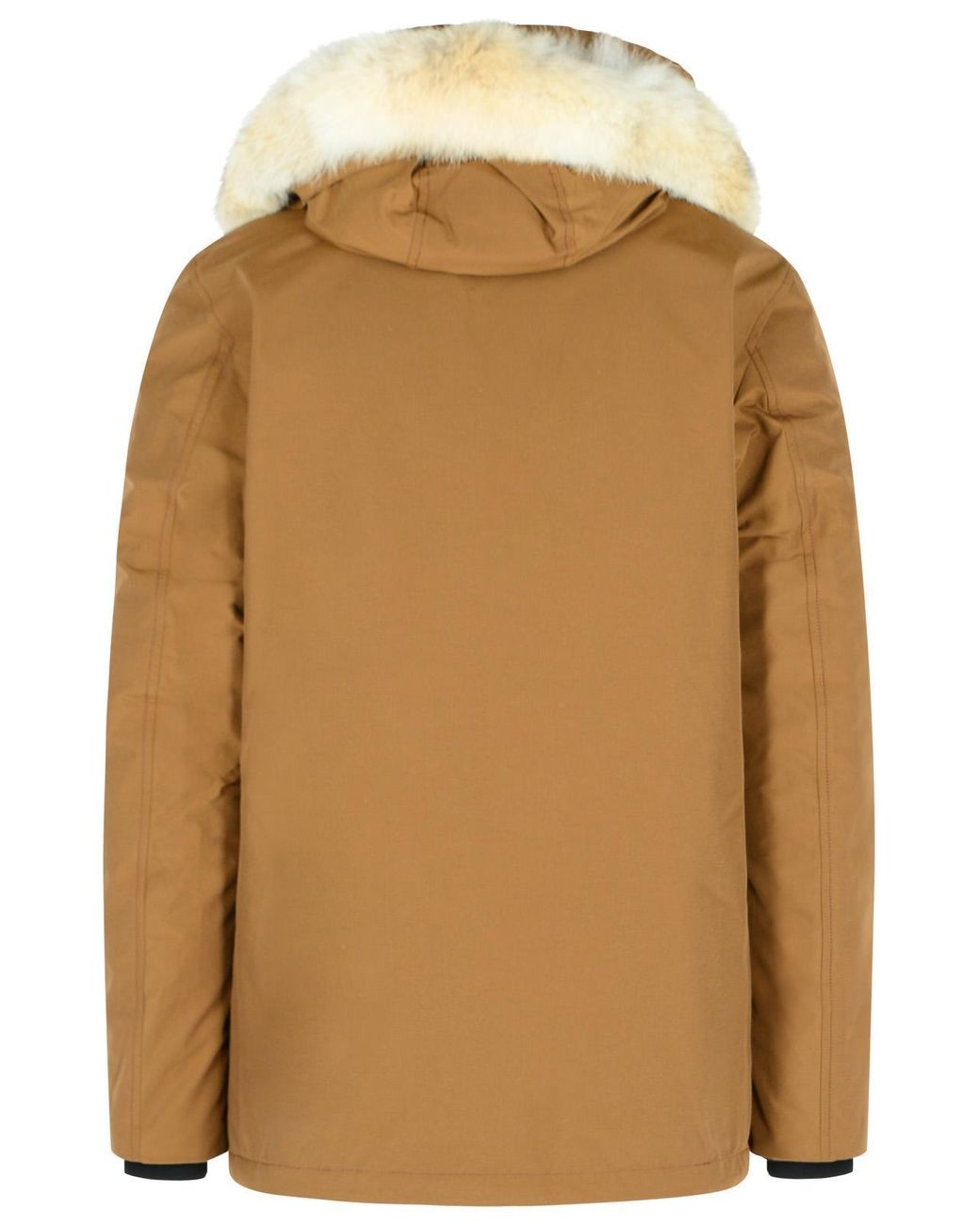 Woolrich Brown Removable-Fur Hooded Jacket for men