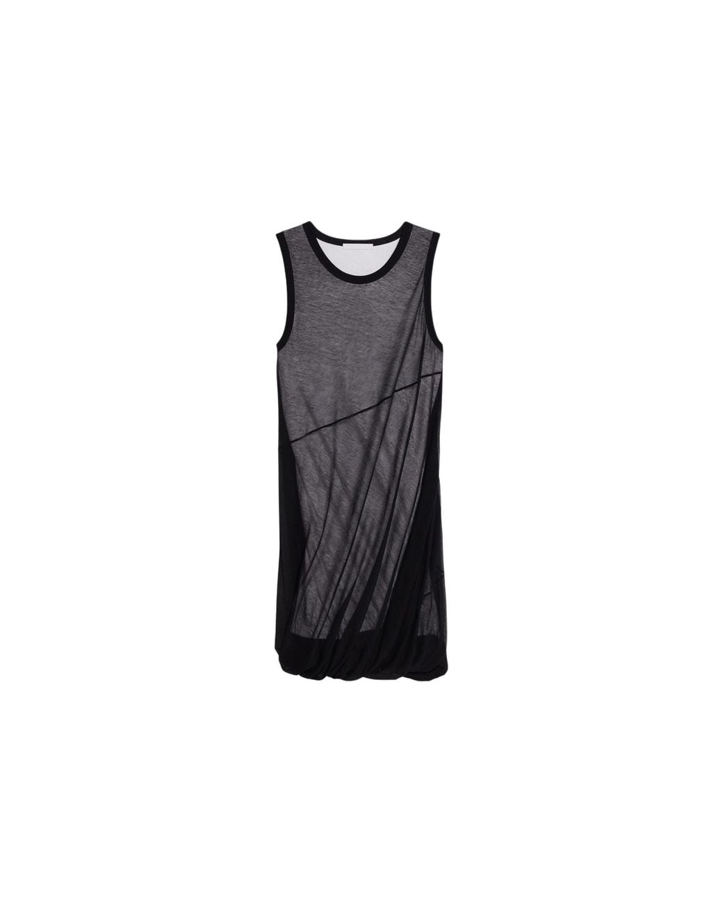 Helmut Lang Black Round-Neck Dress