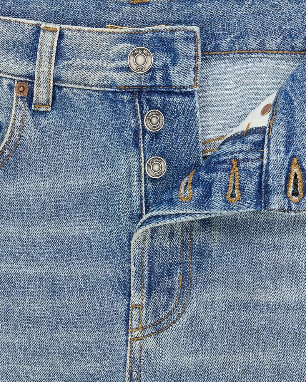 Saint Laurent Blue Five Pocket Jeans
