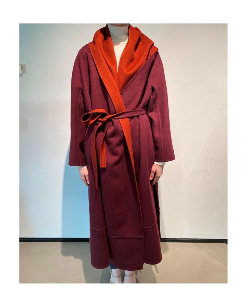 Max Mara Red Long-Sleeved Coat