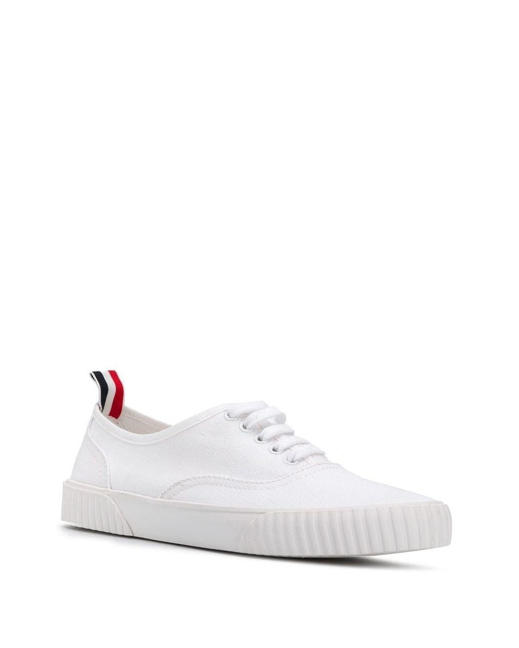 Thom Browne White Heritage Panelled Sneakers