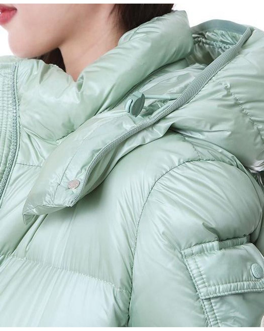 Moncler Green Fourmine Logo Patch Down Jacket