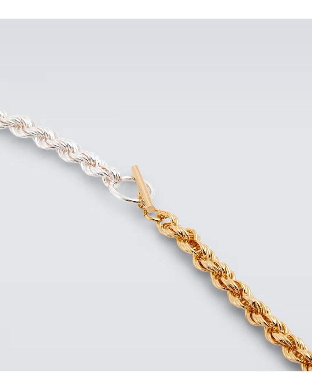 Jil Sander White Rope Chain Necklace for men