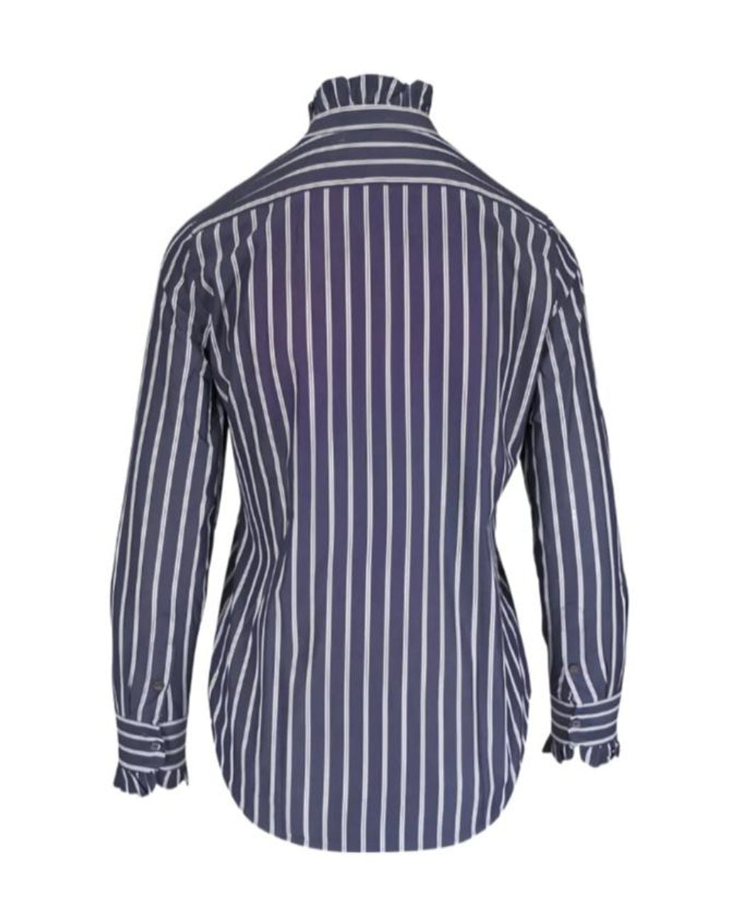 Nili Lotan Blue Striped Shirt