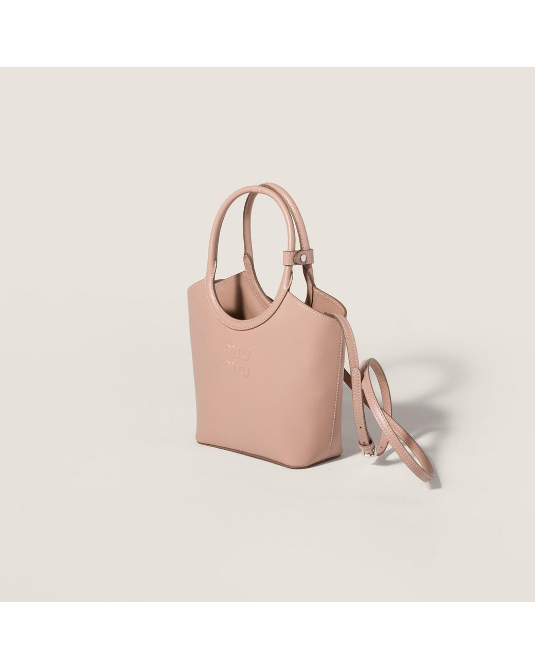 Miu Miu Natural Ivy Logo Tote Bag