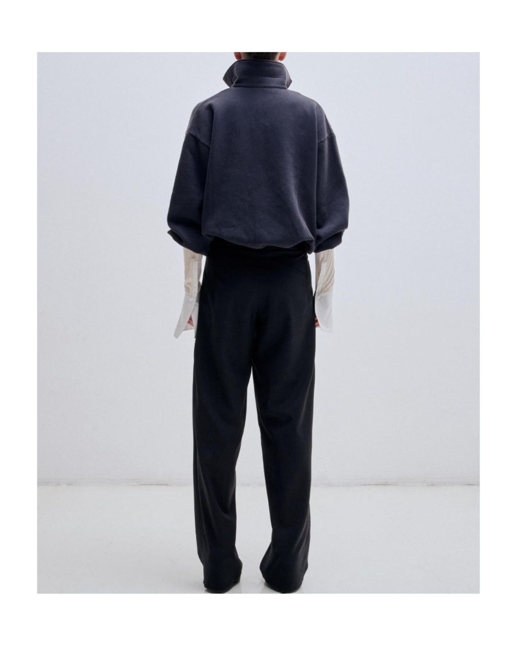 DARKPARK Blue Alva Cropped Zip-Up Sweatshirt