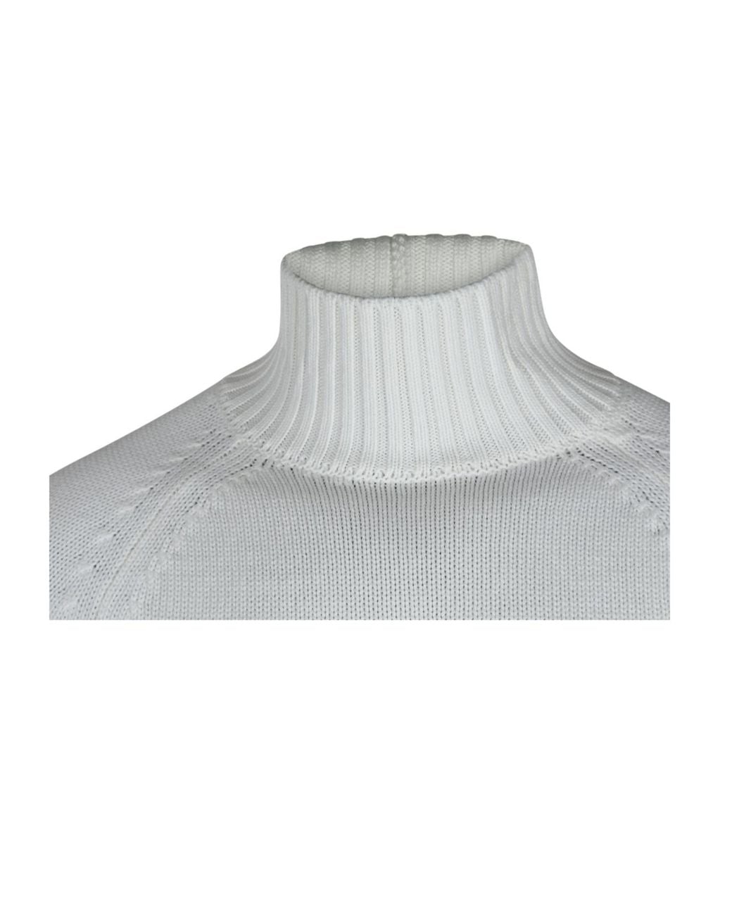 Eleventy White High-Neck Knitted Jumper for men
