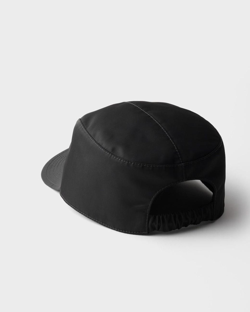 Prada Black Re-Nylon Triangle-Logo Baseball Cap