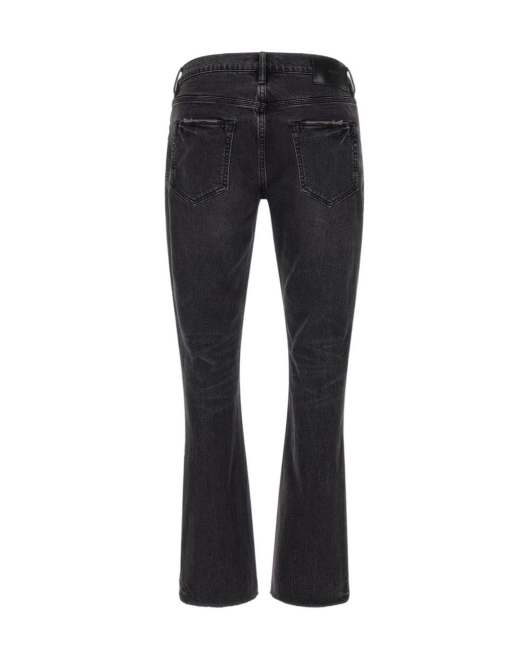 Purple Brand Black P004 Distressed Flared Jeans for men