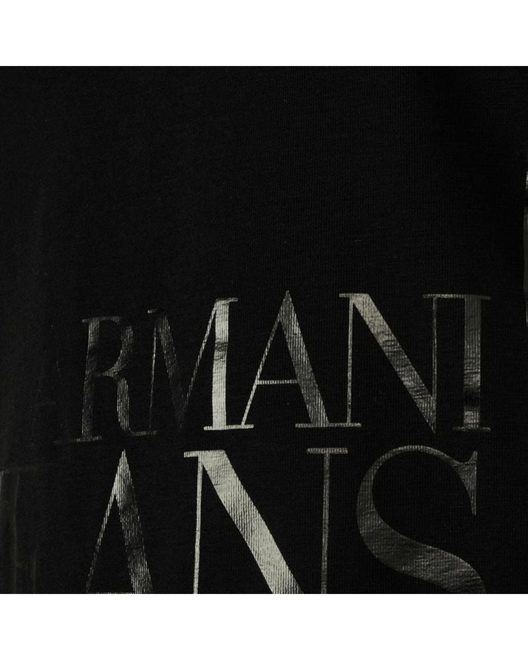 Armani Jeans Black Logo Printed T-Shirt