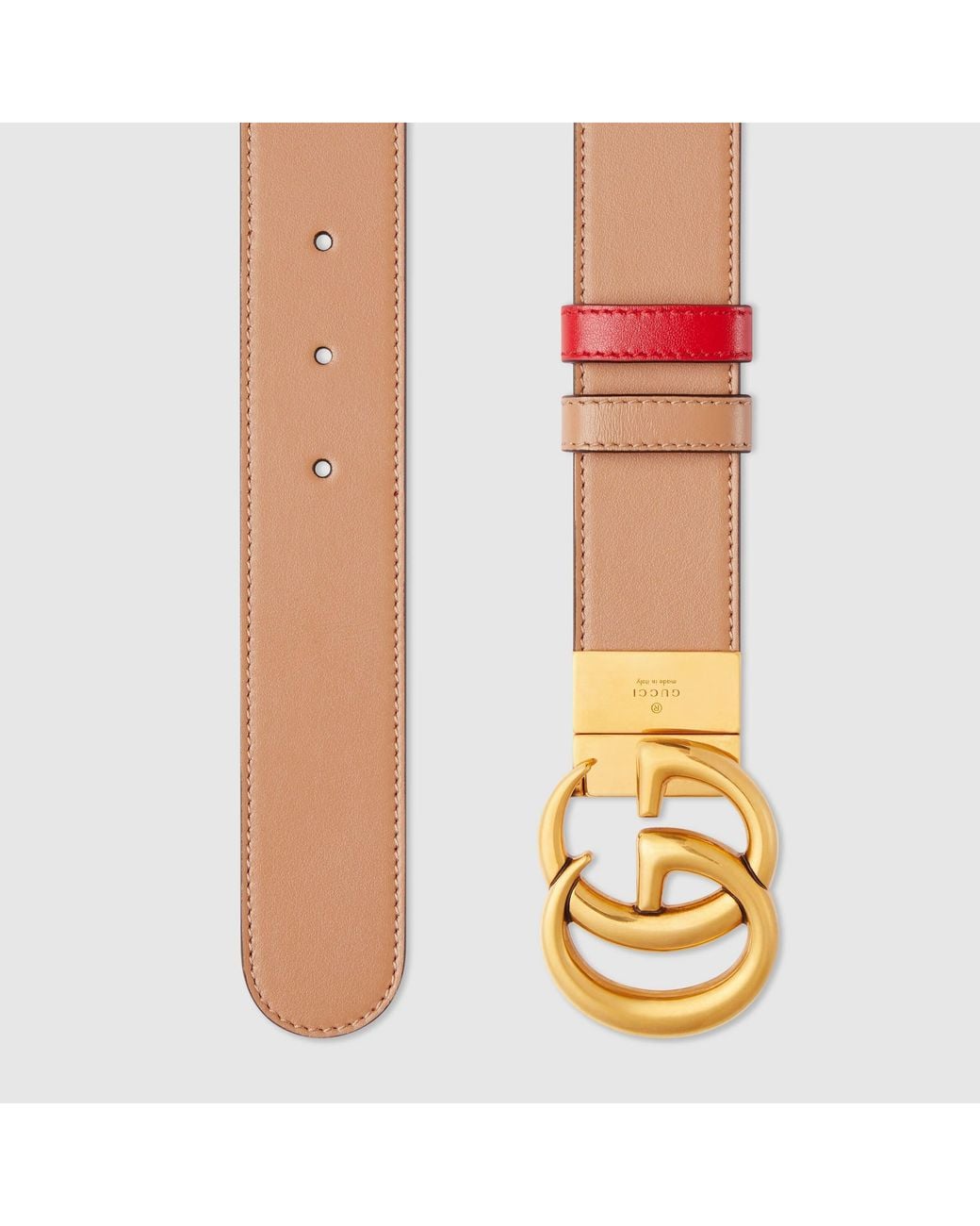 Gucci White Double-Sided Wide Belt