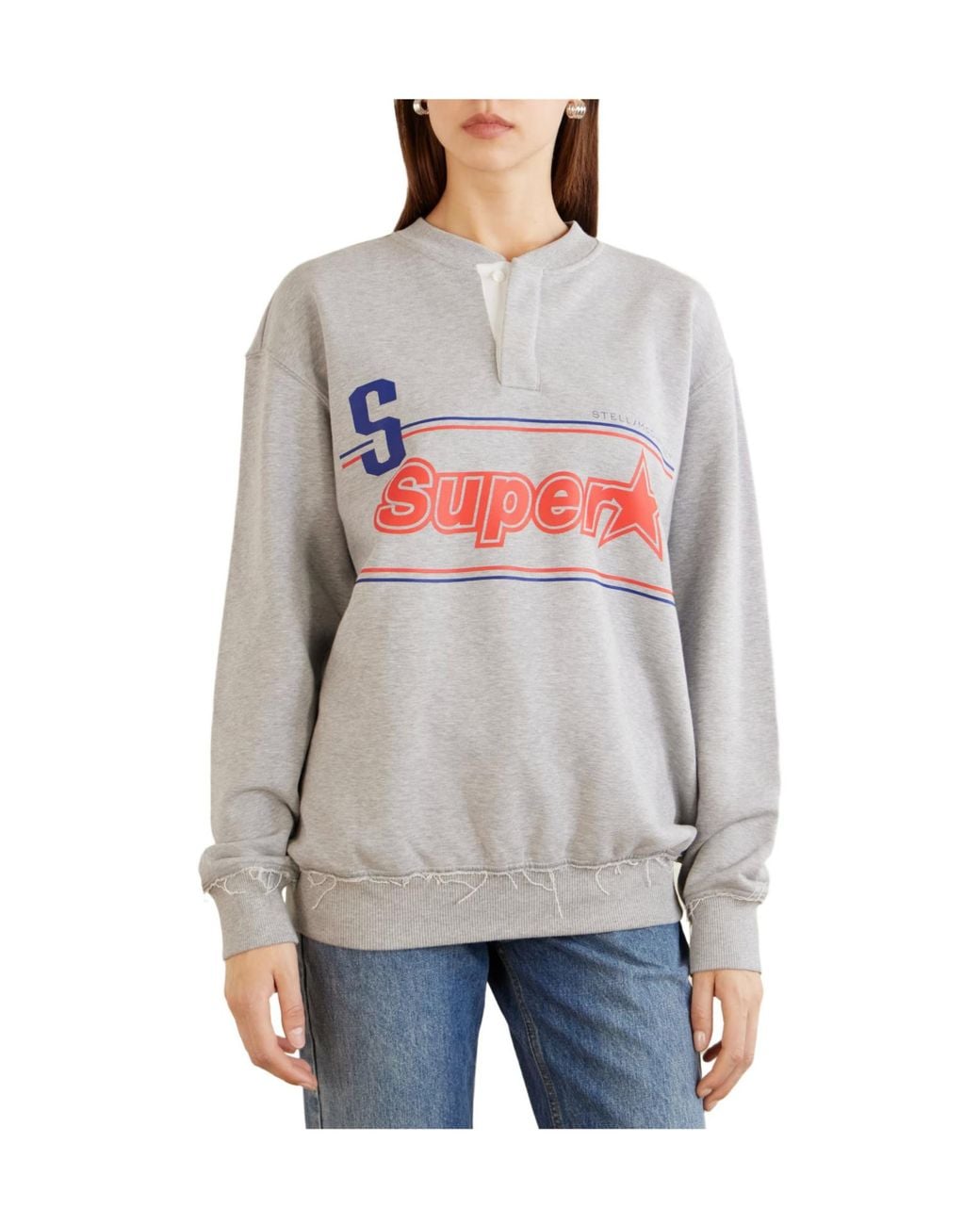 Stella McCartney Gray Distressed Sweatshirt