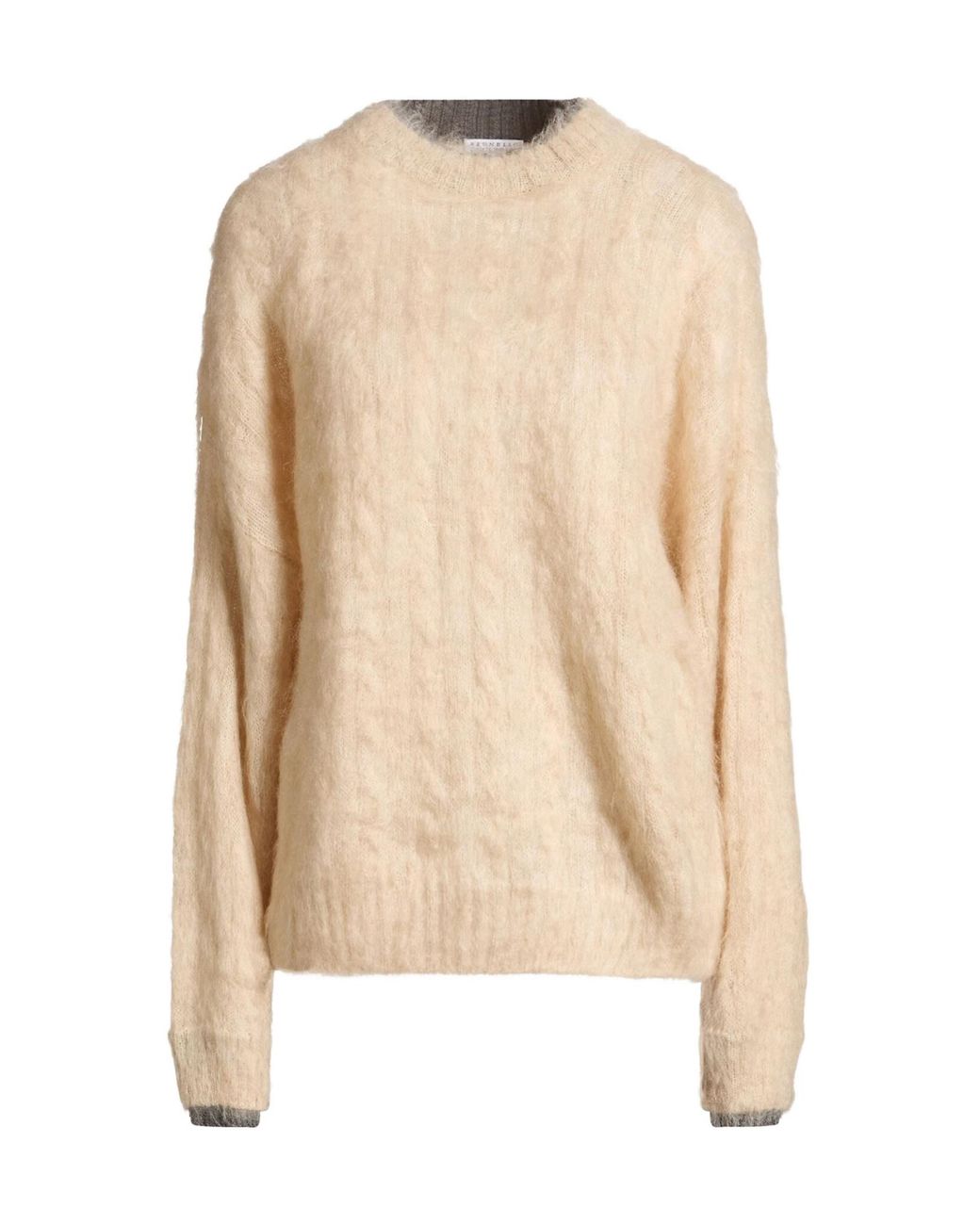 Brunello Cucinelli Natural Plain Colour Jumpers