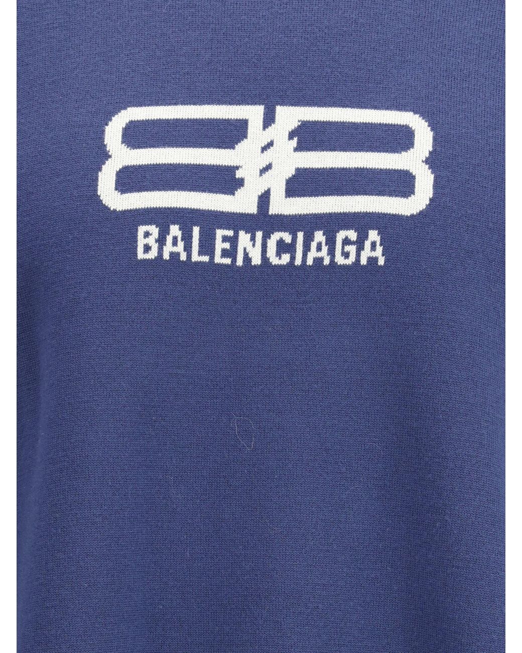 Balenciaga Blue Crewneck Sweatshirt for men