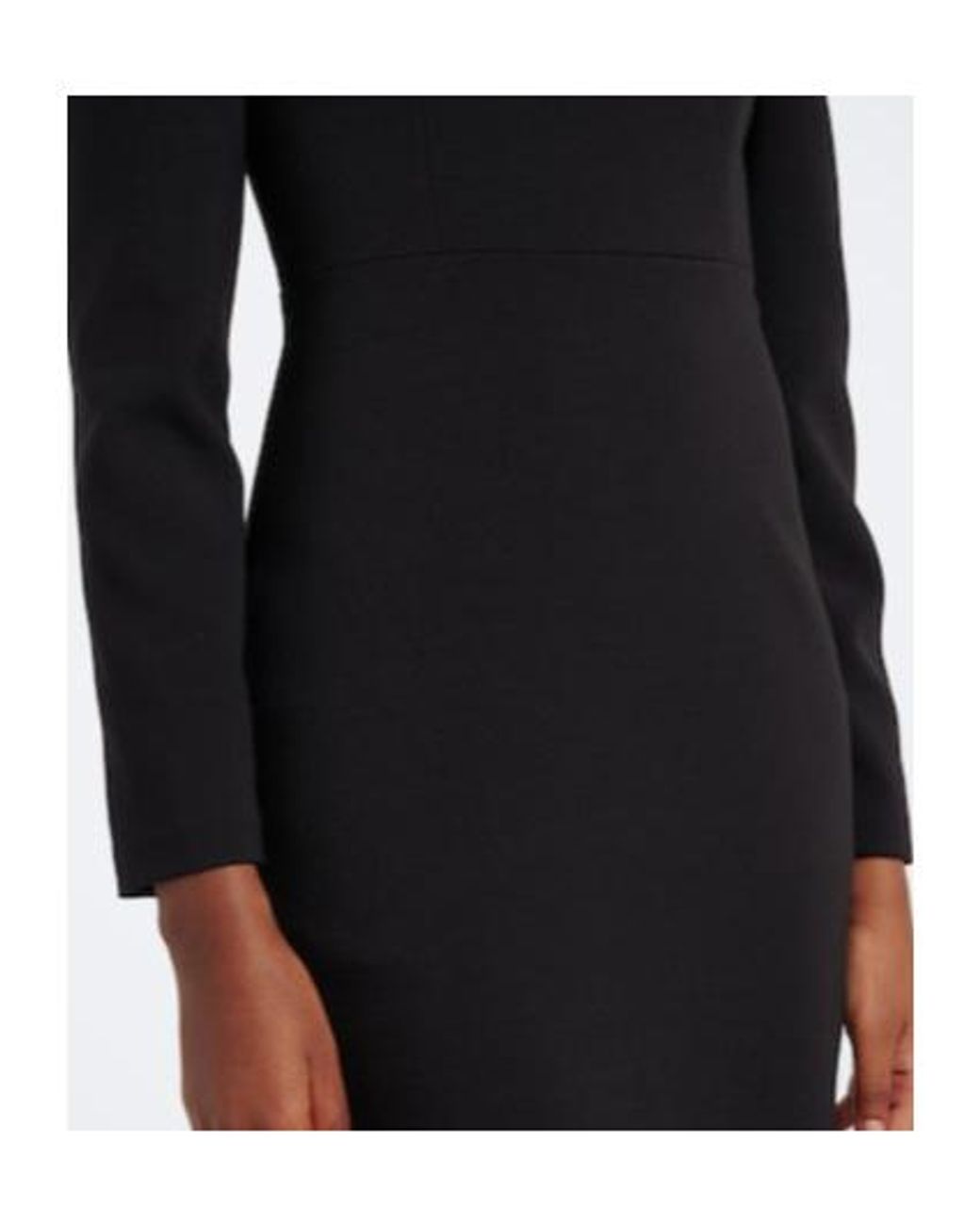 Roland Mouret Black Paneled Crepe Cocktail Dress