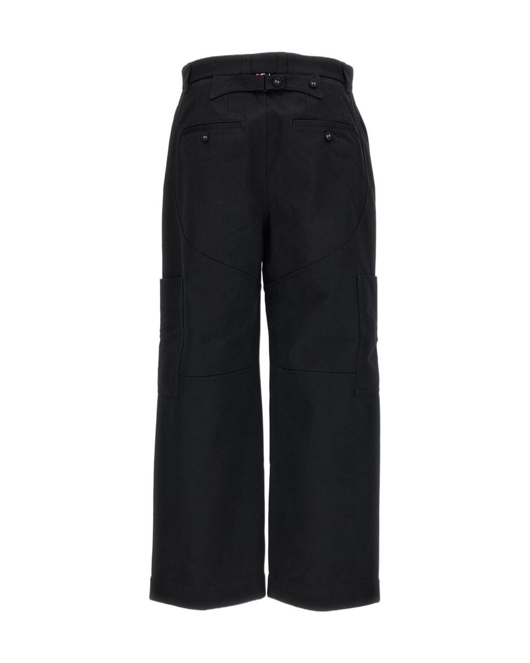 Thom Browne Black Wide Leg Trousers for men