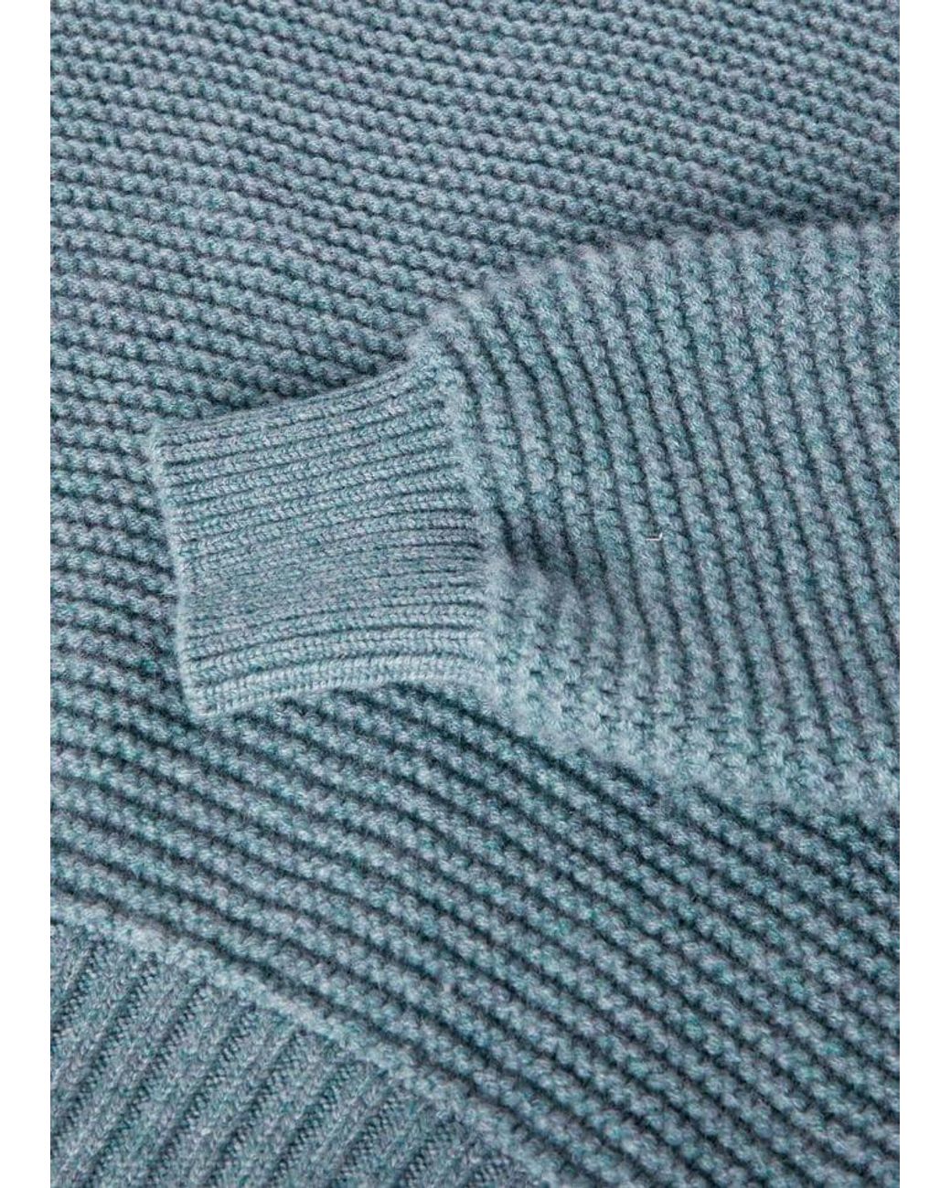 Loro Piana Blue Ashi Lambswool Crew Neck Sweater