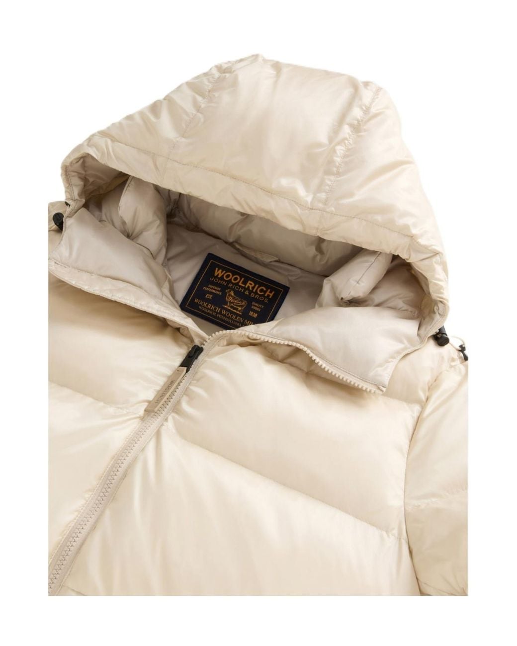 Woolrich Natural Pertex Hooded Puffer Jacket for men