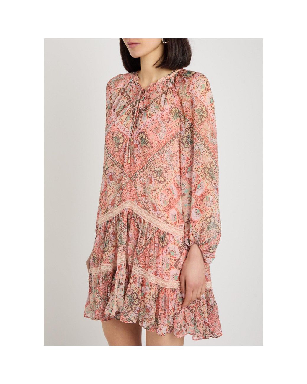 Rixo Pink Lightweight Mini Skirt