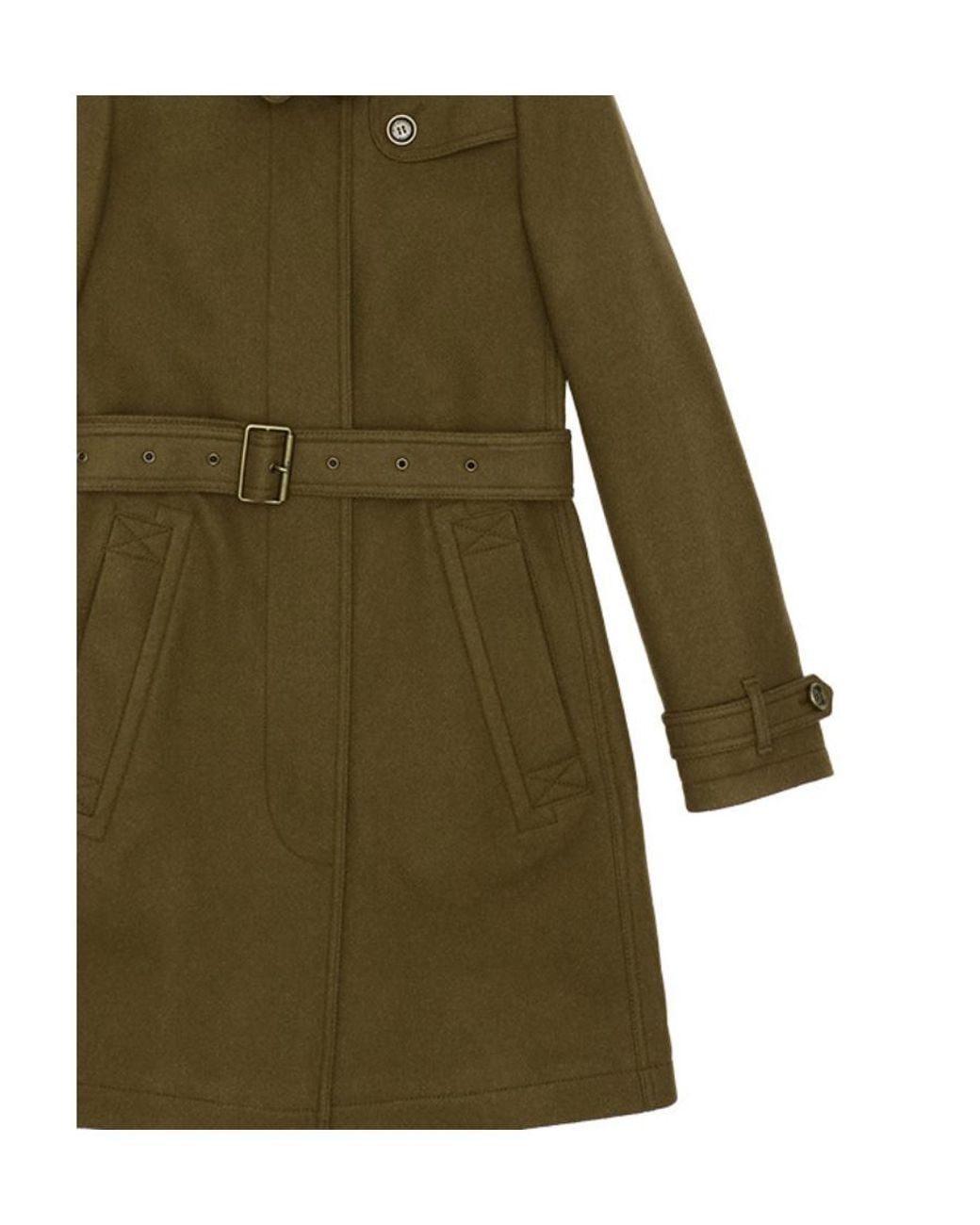 Burberry Green Medium And Long Single-Breasted Overcoat