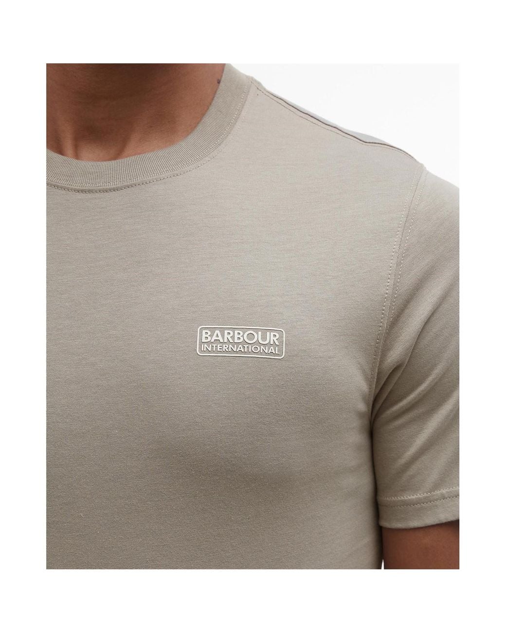 Barbour Gray Small Logo T-Shirt for men