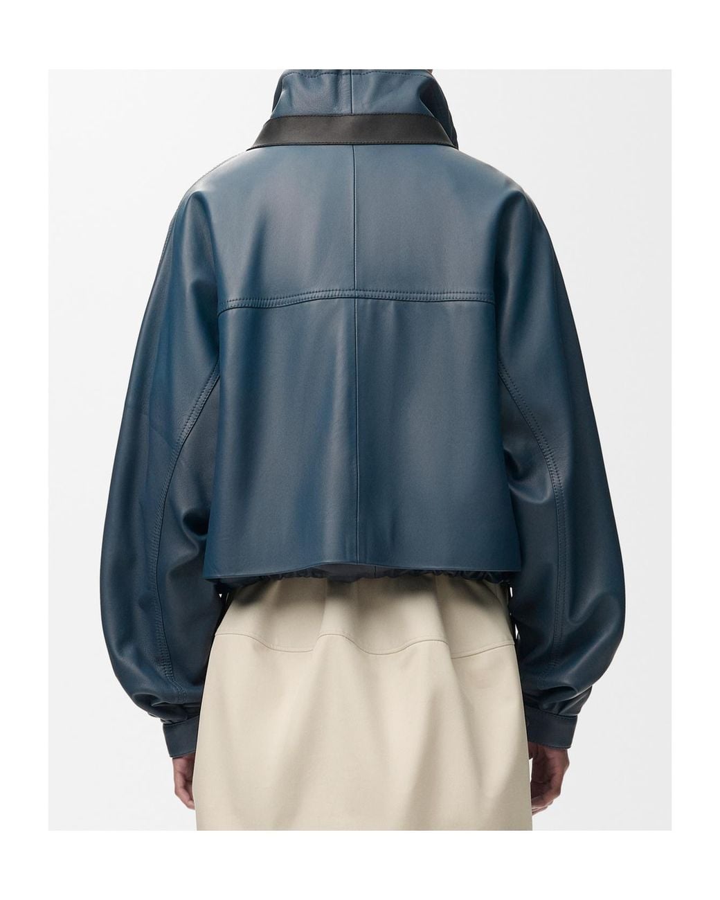 Loewe Blue High Collar Nappa Jacket