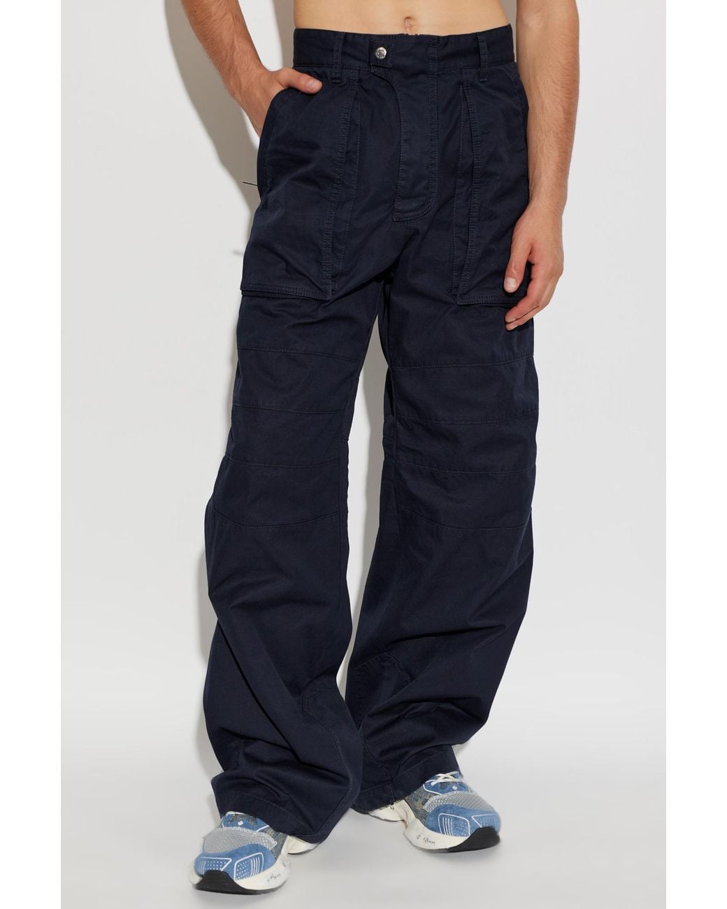 DSquared² Blue Wide Leg Cargo Pants for men
