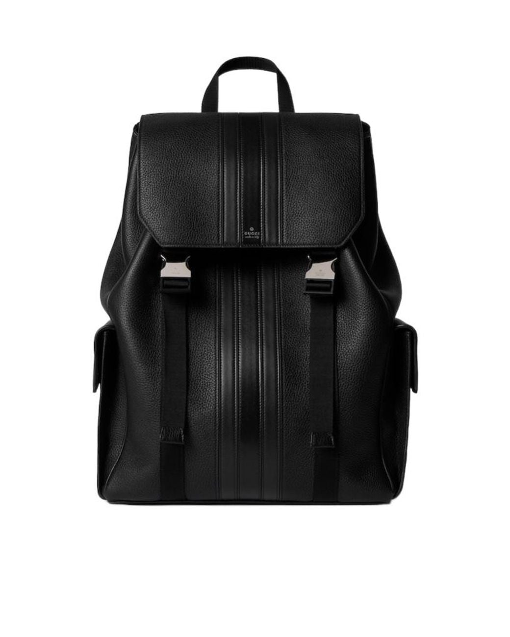 Gucci Black Web Trademark Medium Backpack for men