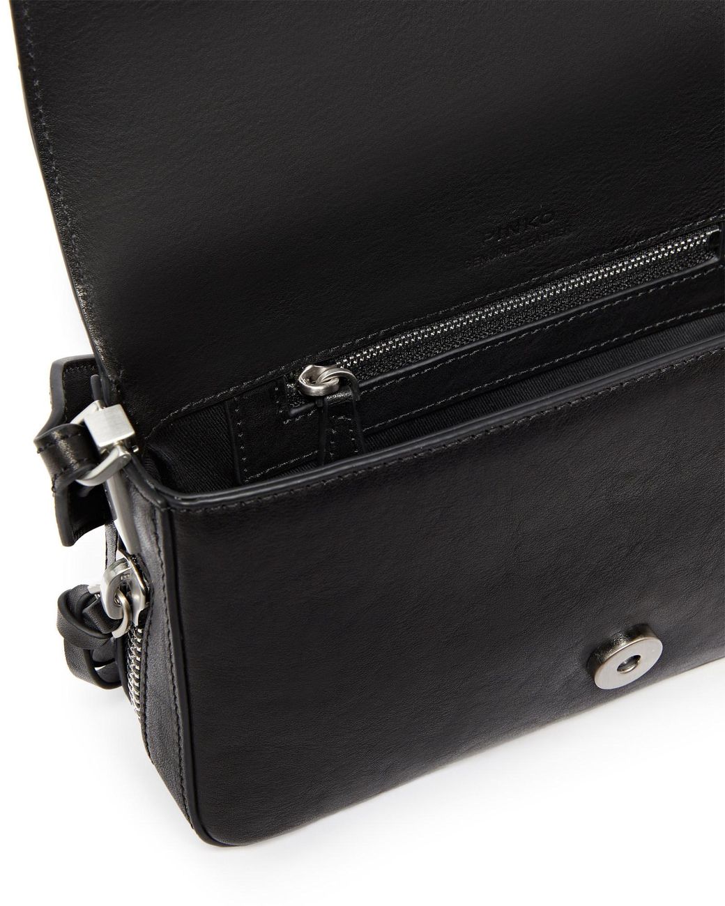 Pinko Brown Love One Slouchy Mini Shoulder Bag