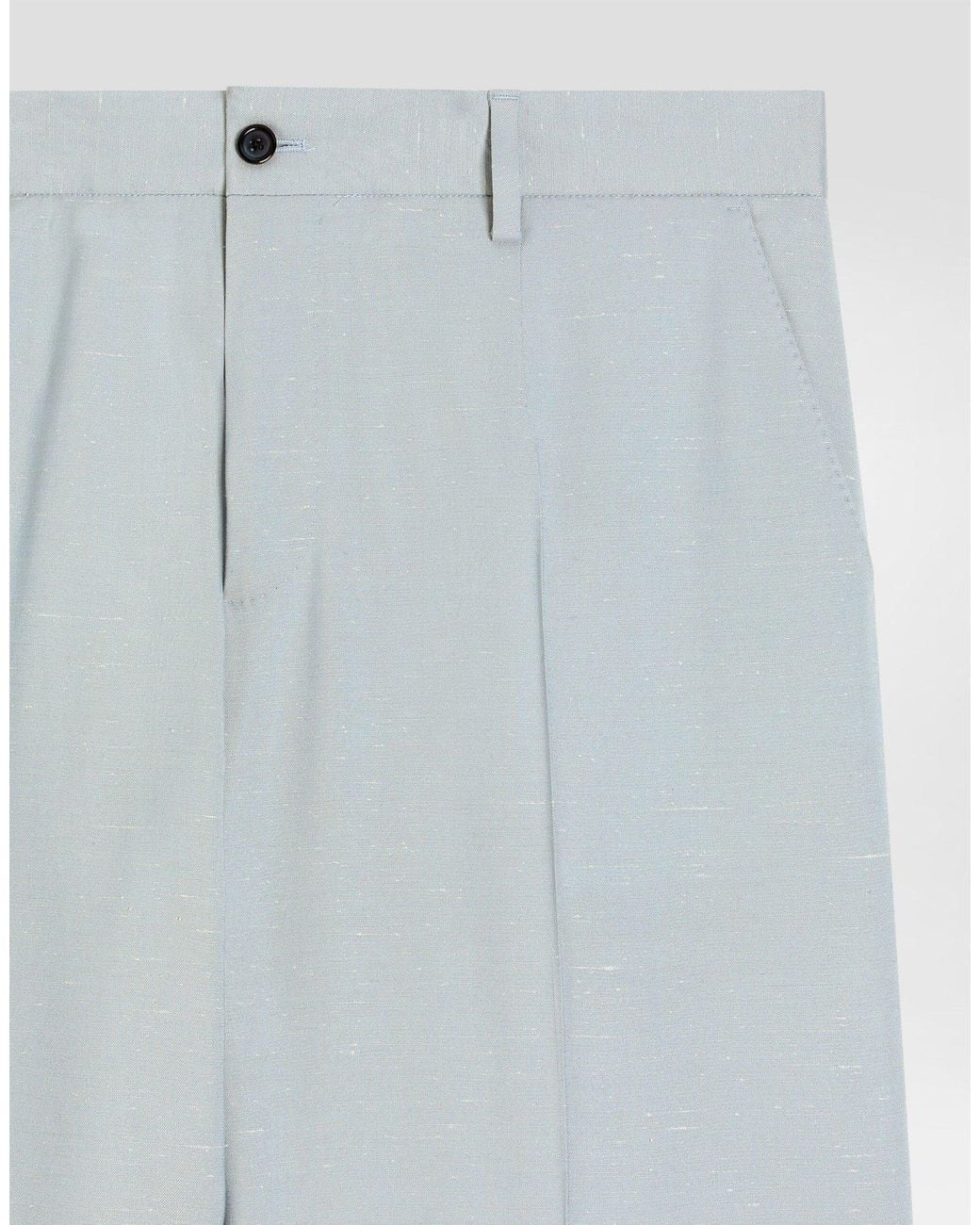 Dolce & Gabbana Blue Shantung Viscose Trousers for men