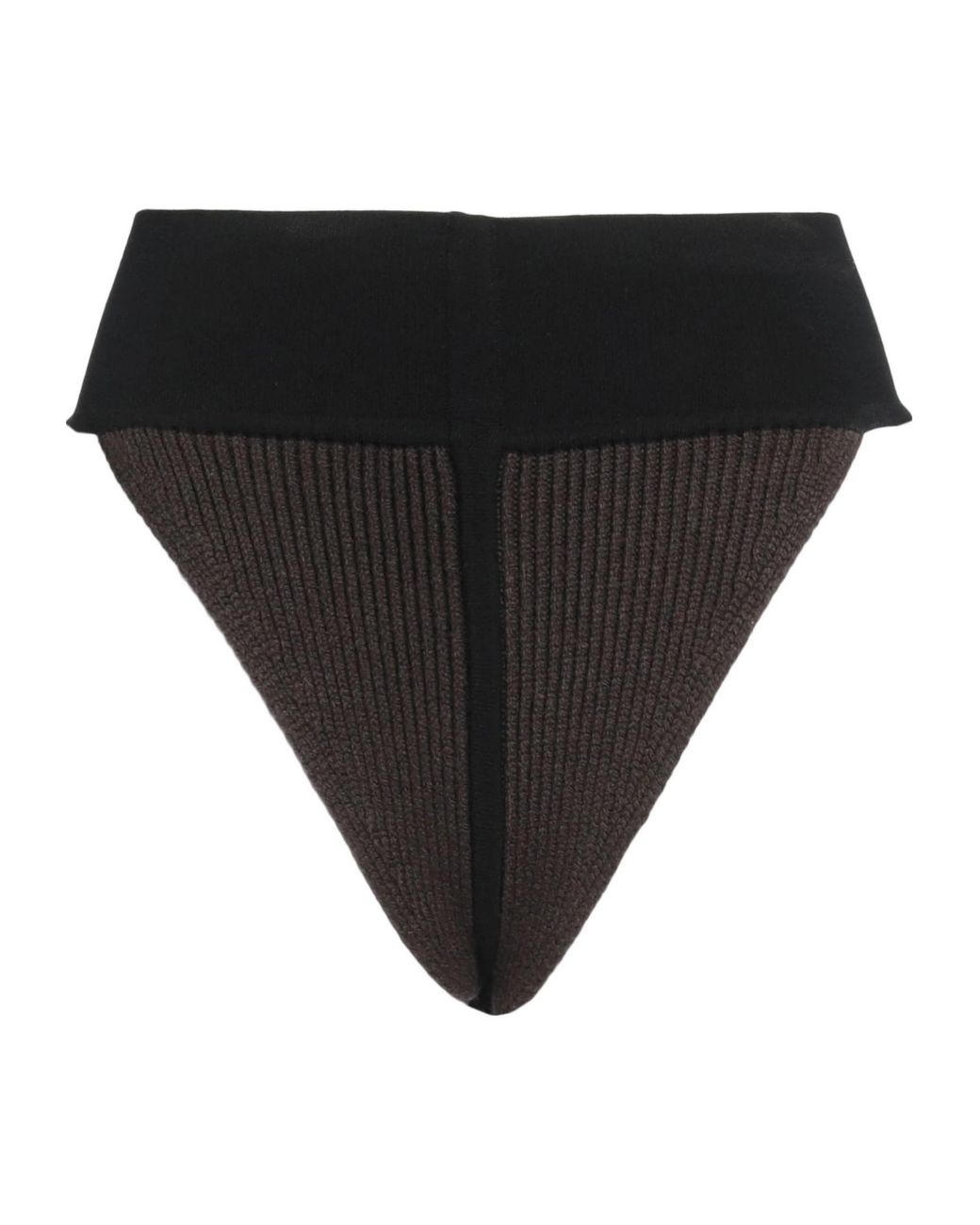 Rick Owens Black Dark Shorts & Bermuda Shorts Cashmere, Wool, Elastane, Viscose, Polyester