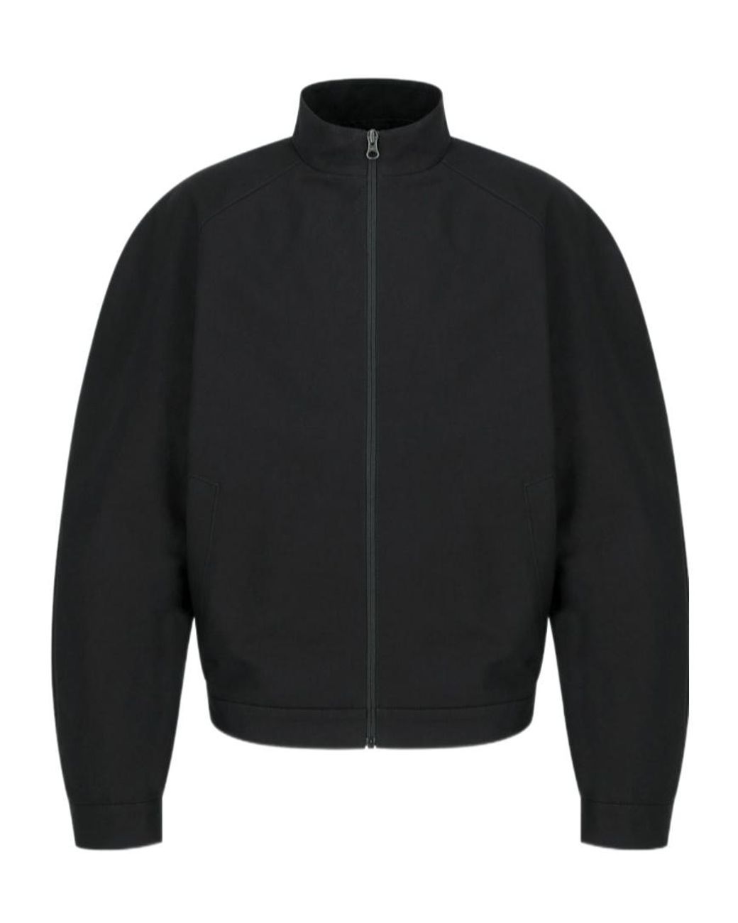 Amomento Blue Curved-Sleeve Cotton Jacket for men