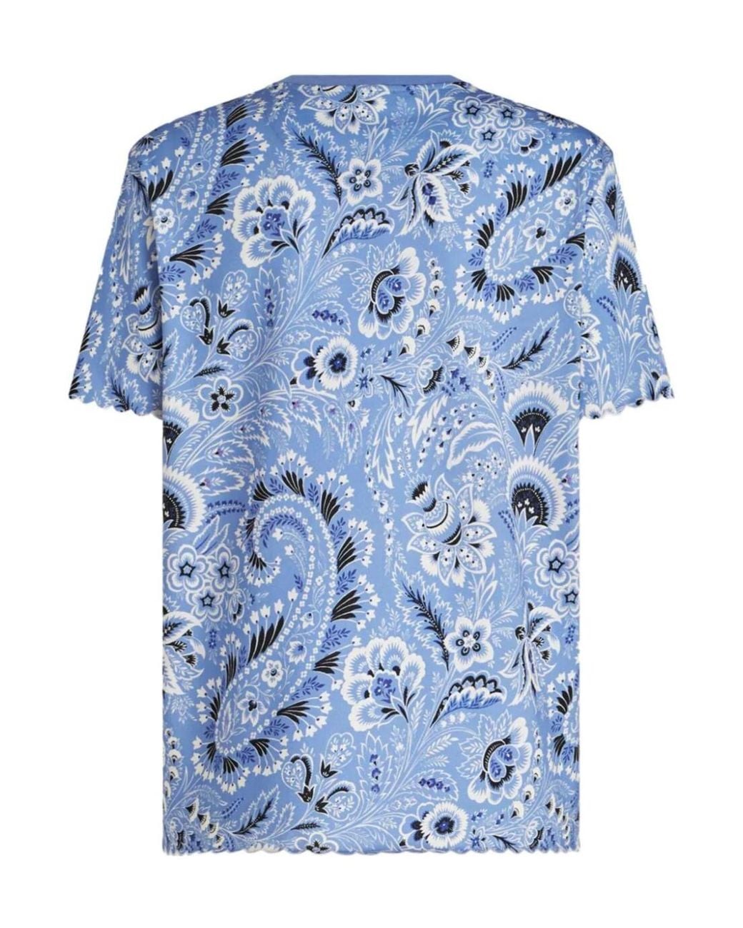 Etro Blue Bandana Print Crewneck T-Shirt