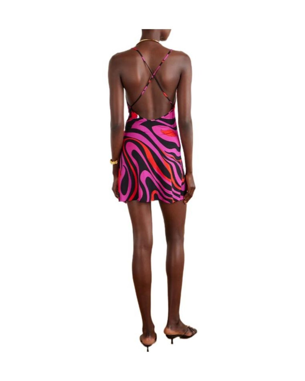 Emilio Pucci Red Printed Stretch-Jersey Mini Dress