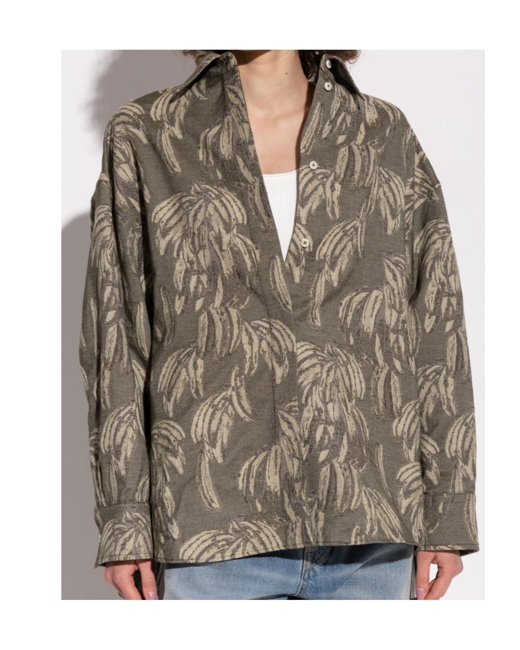 Jacquemus Gray Jacquard Oversized Shirt