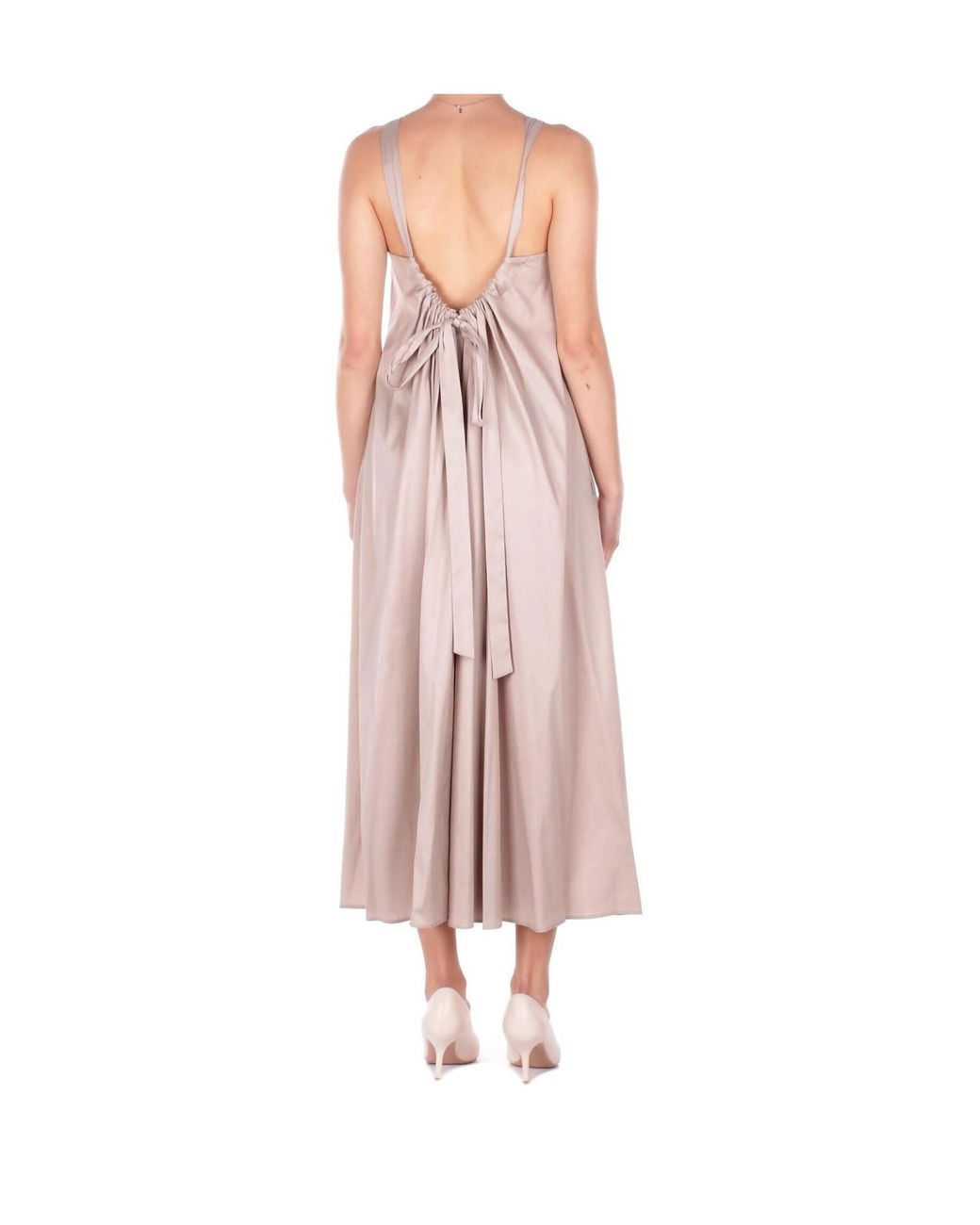 Max Mara Pink Beachwear Seta Sleeveless Midi Dress